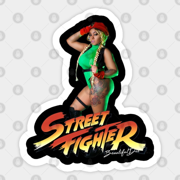 Street Fighter Cammy  BeautifulDiz Sticker by BeautifulDiz